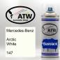 Preview: Mercedes-Benz, Arctic White, 147: 400ml Sprühdose, von ATW Autoteile West.